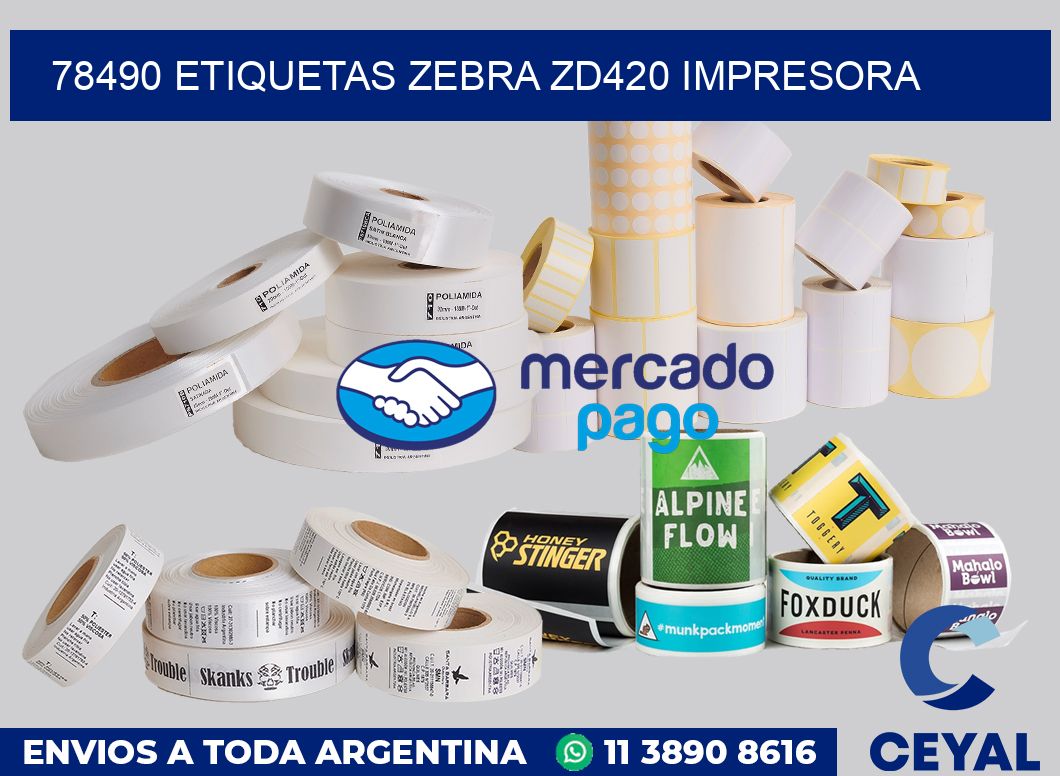 78490 etiquetas Zebra zd420 impresora