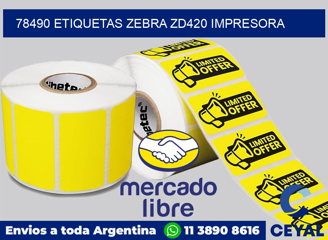 78490 etiquetas Zebra zd420 impresora
