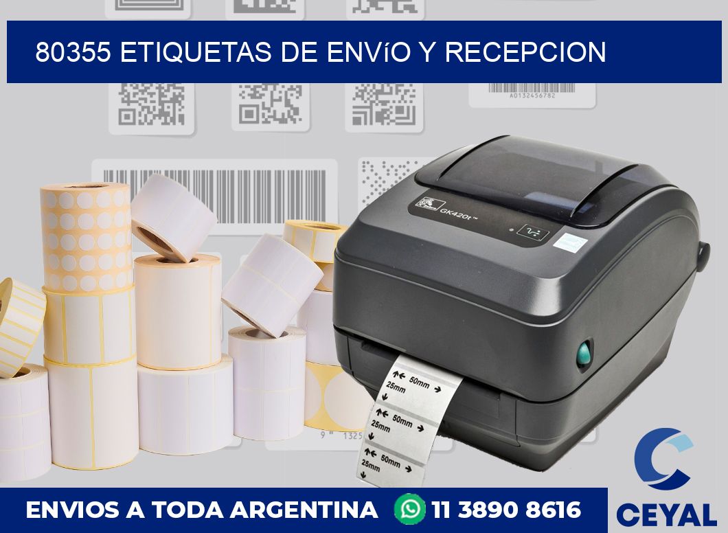 80355 Etiquetas de envío y recepcion