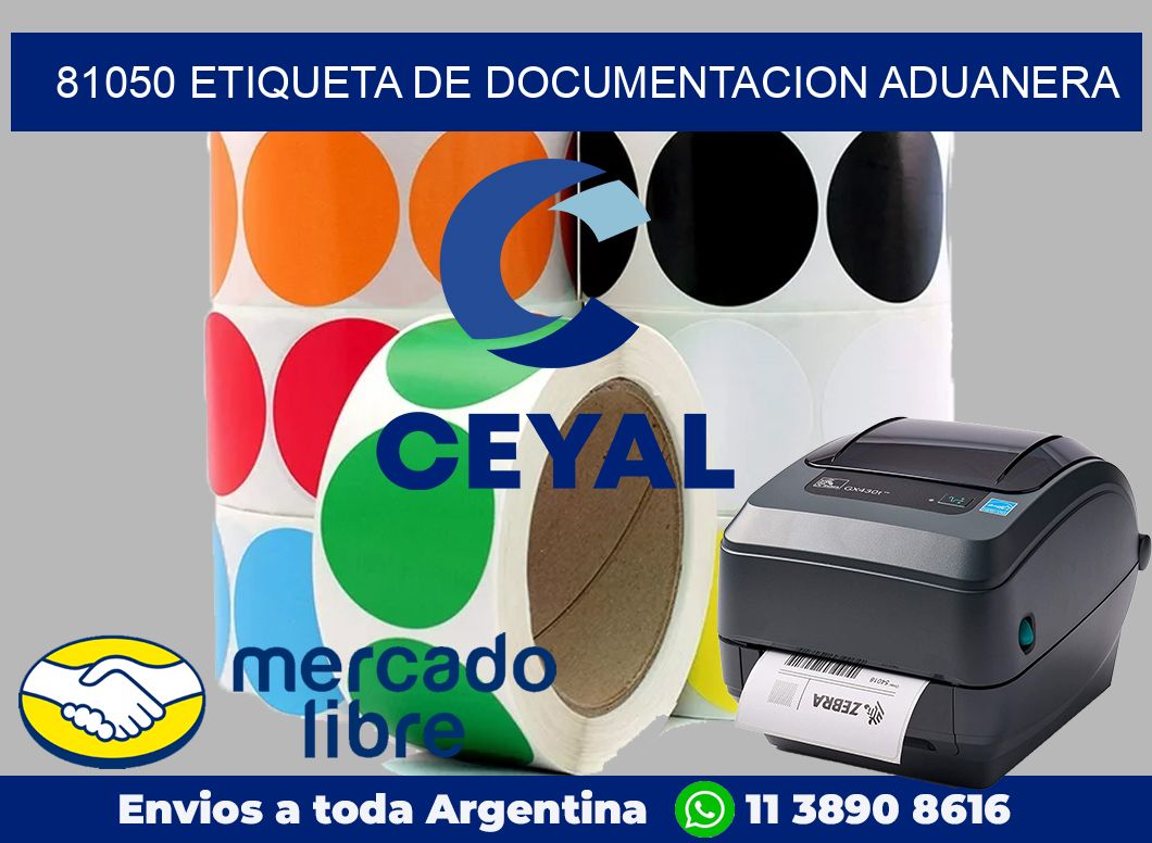 81050 Etiqueta de documentacion aduanera