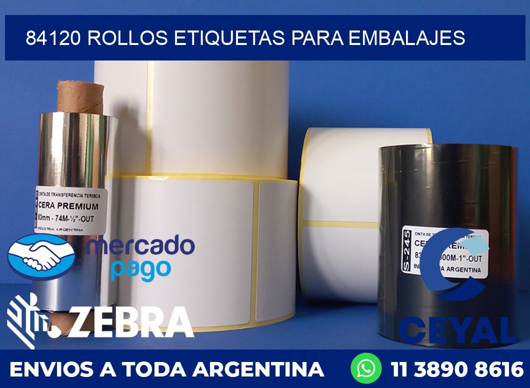 84120 rollos etiquetas para embalajes