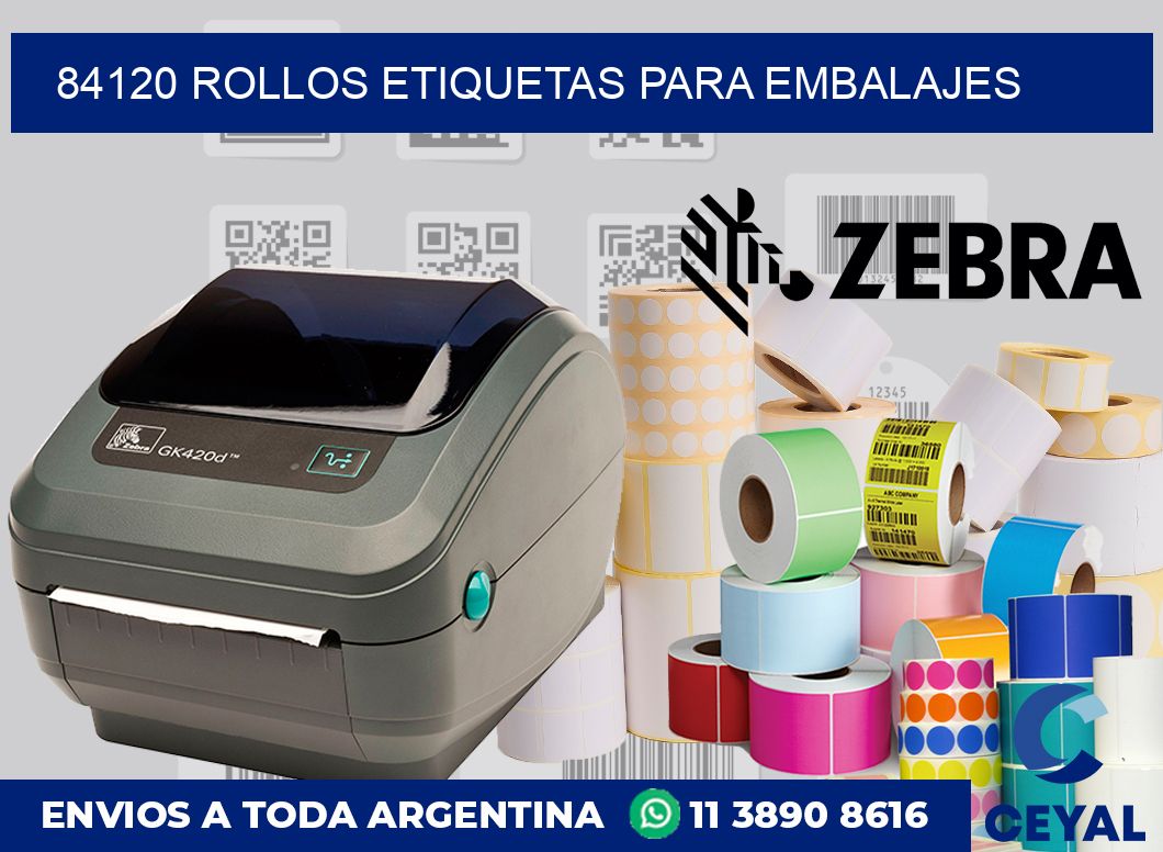 84120 rollos etiquetas para embalajes