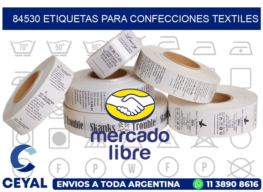 84530 Etiquetas para confecciones textiles