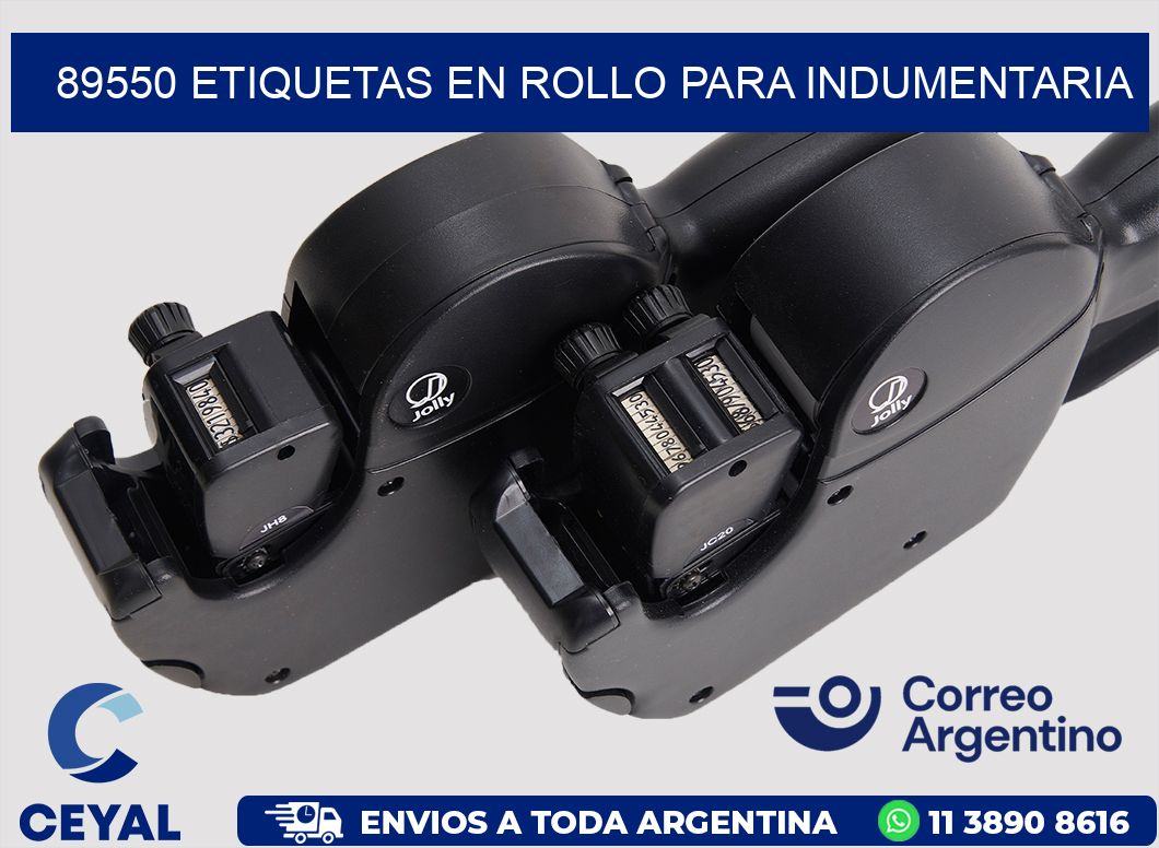 89550 Etiquetas en rollo para indumentaria