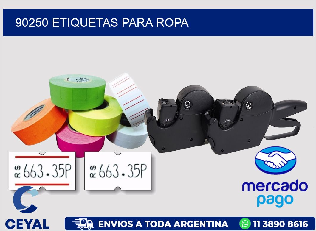90250 Etiquetas para ropa