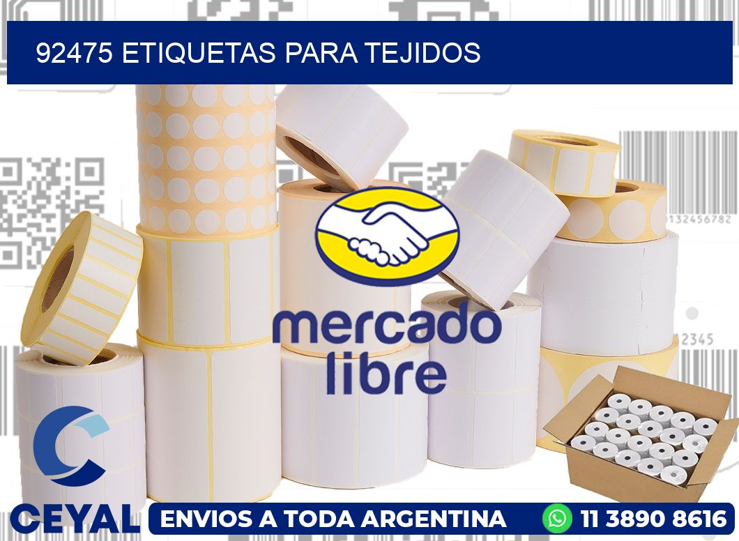 92475 Etiquetas para tejidos