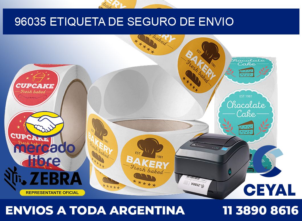 96035 Etiqueta de seguro de envio
