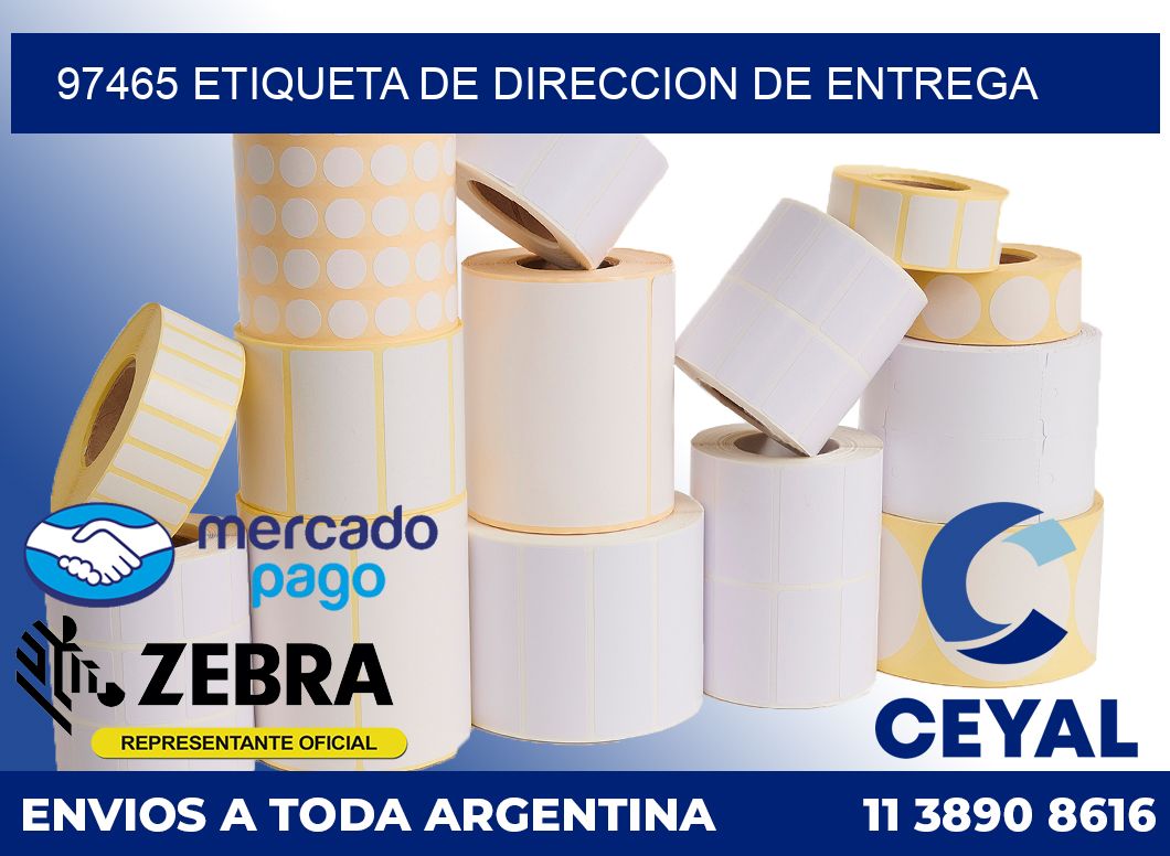 97465 Etiqueta de direccion de entrega