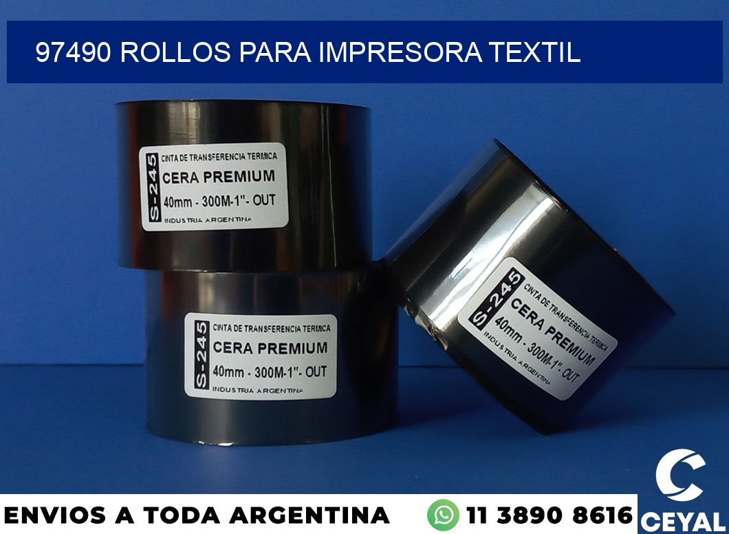 97490 rollos para impresora textil