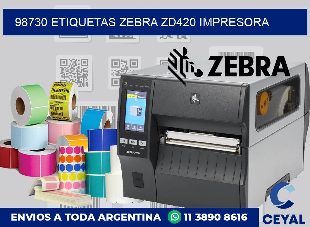 98730 etiquetas Zebra zd420 impresora