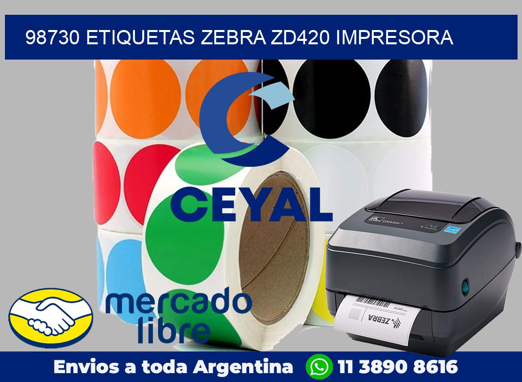 98730 etiquetas Zebra zd420 impresora