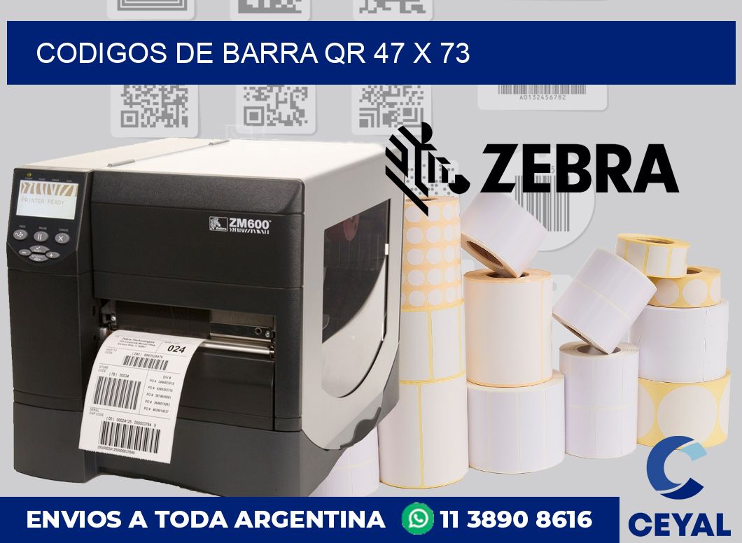 Codigos de barra QR 47 x 73