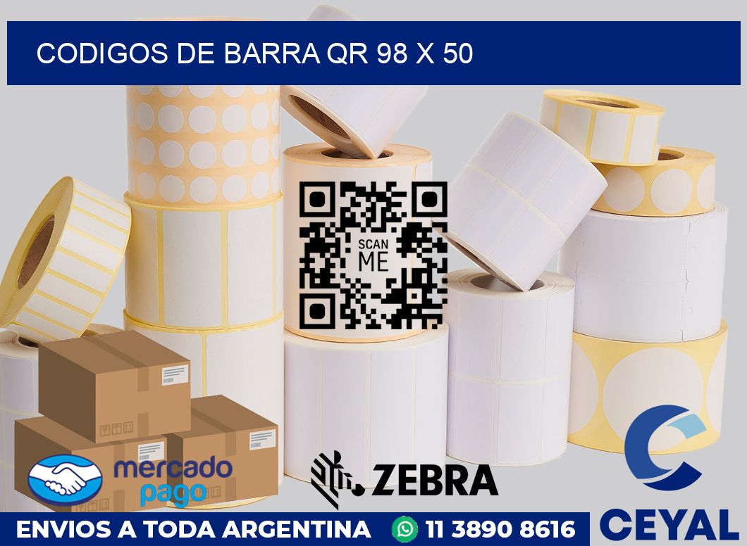 Codigos de barra QR 98 x 50