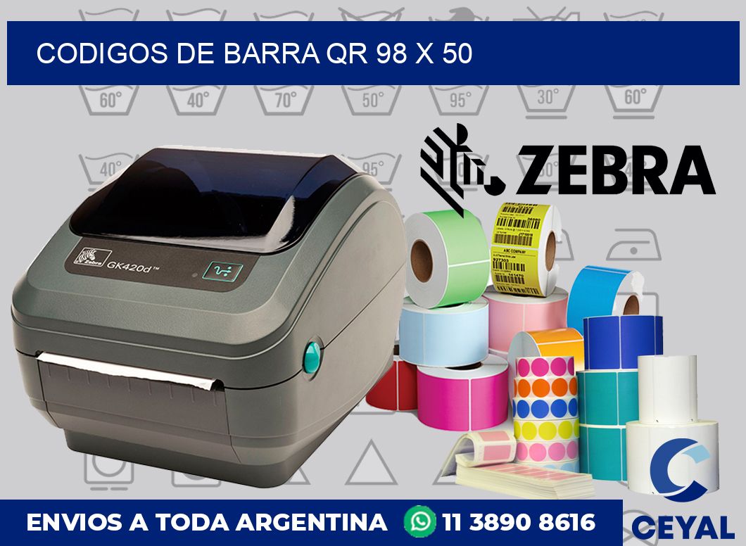 Codigos de barra QR 98 x 50