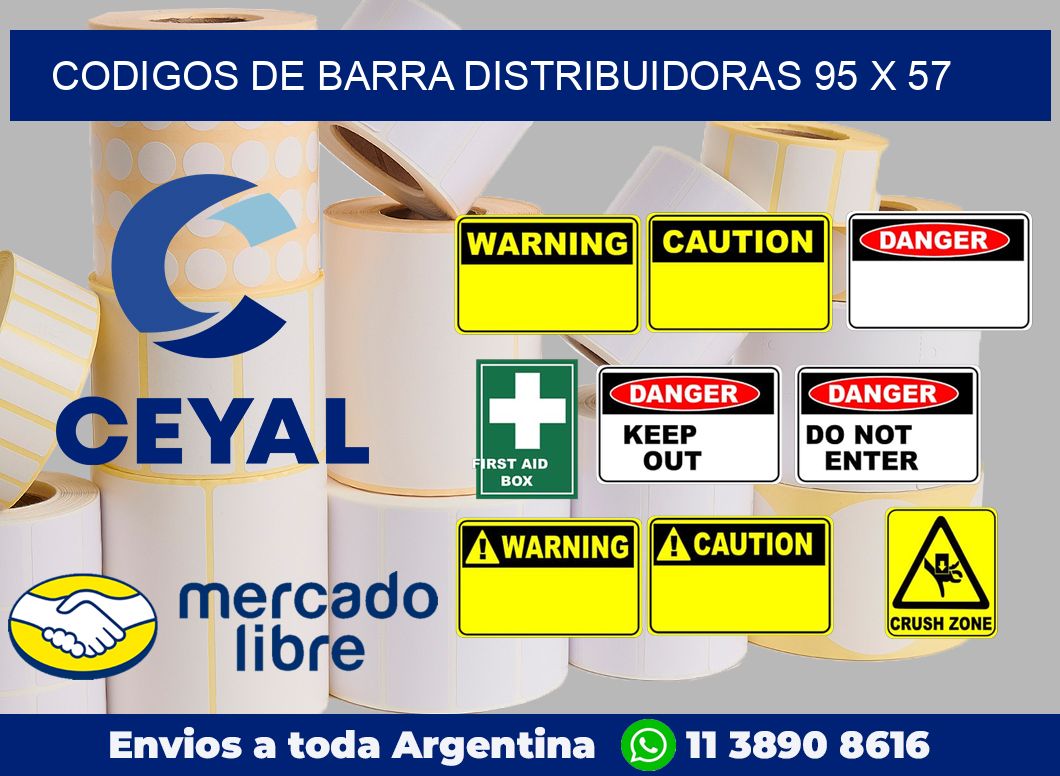 Codigos de barra distribuidoras 95 x 57