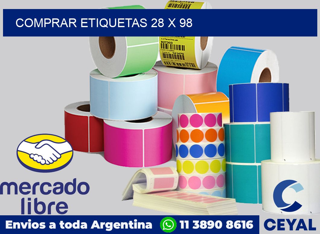 Comprar etiquetas 28 x 98