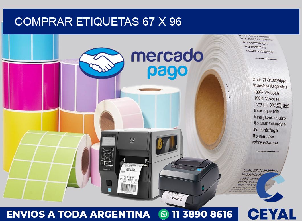 Comprar etiquetas 67 x 96