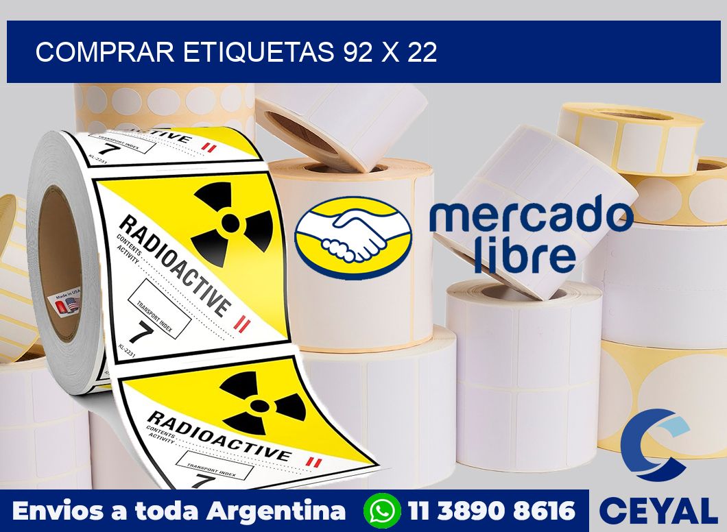 Comprar etiquetas 92 x 22