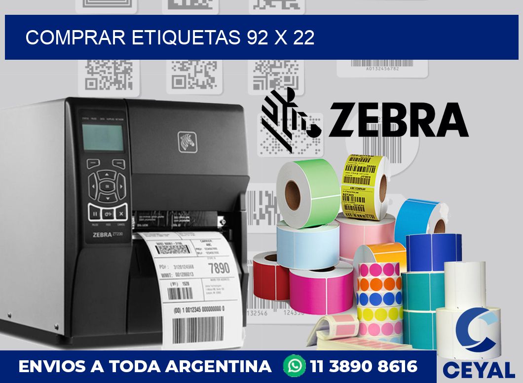 Comprar etiquetas 92 x 22