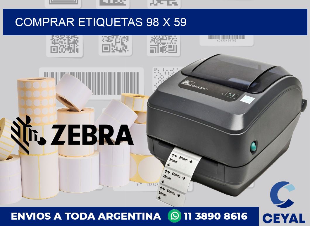 Comprar etiquetas 98 x 59