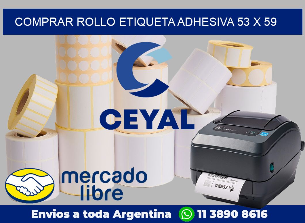 Comprar rollo etiqueta adhesiva 53 x 59
