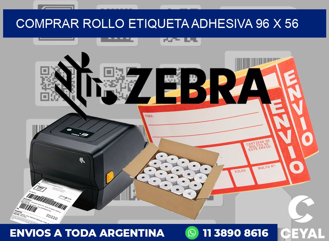 Comprar rollo etiqueta adhesiva 96 x 56