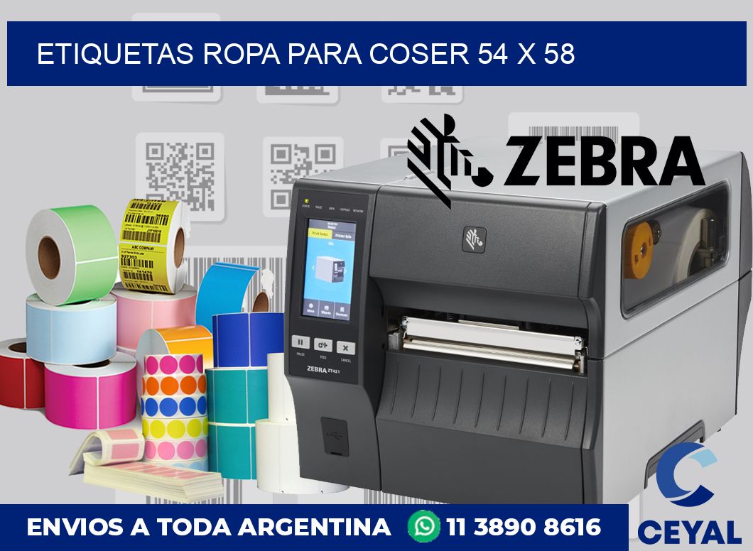 Etiquetas ropa para coser 54 x 58