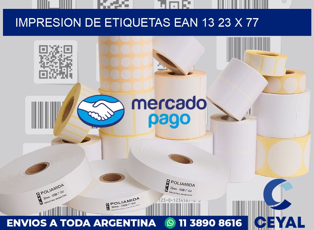 Impresion de etiquetas EAN 13 23 x 77