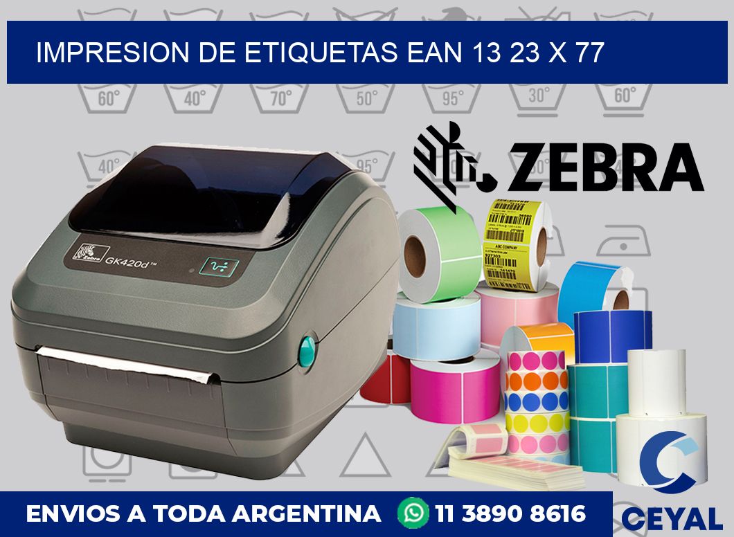 Impresion de etiquetas EAN 13 23 x 77