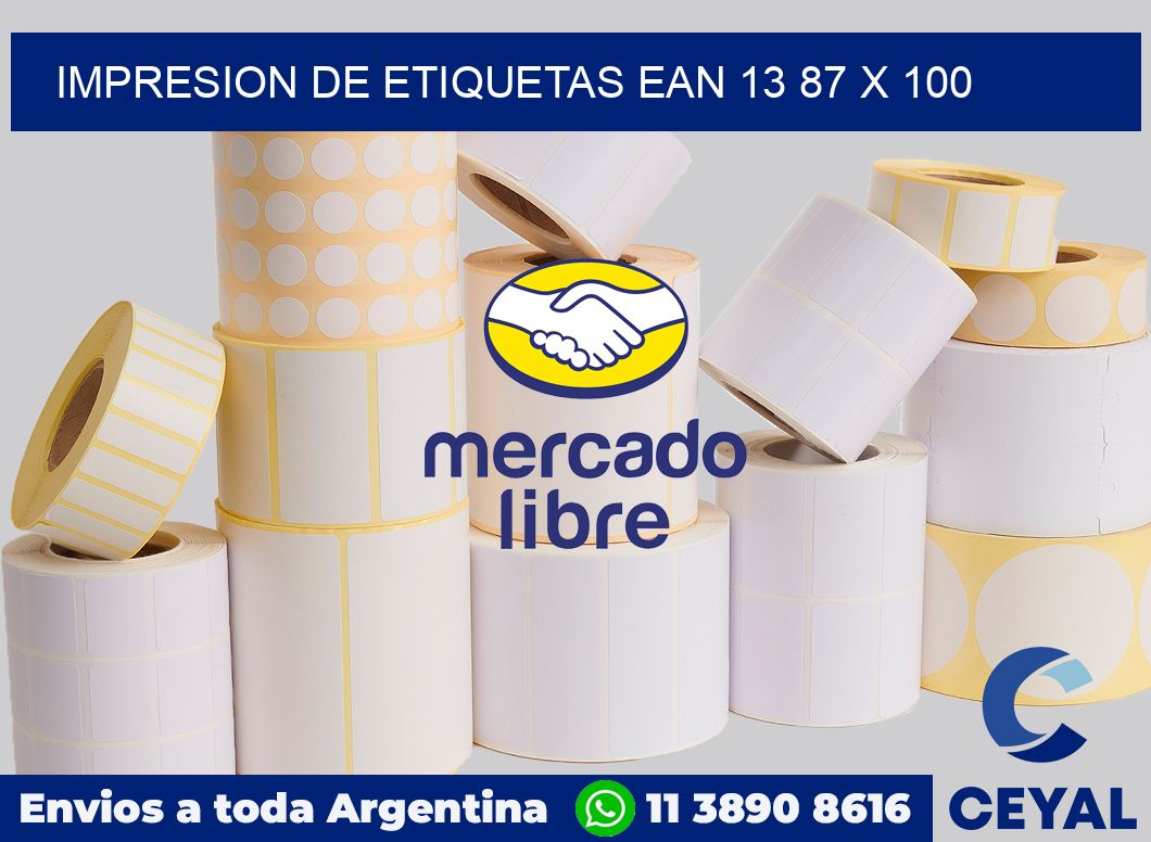 Impresion de etiquetas EAN 13 87 x 100