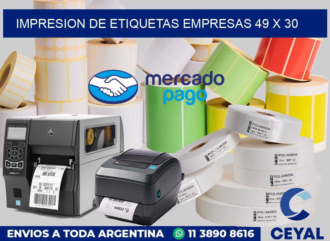 Impresion de etiquetas empresas 49 x 30