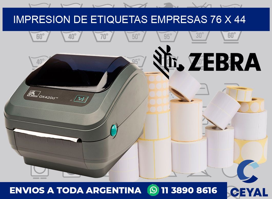 Impresion de etiquetas empresas 76 x 44