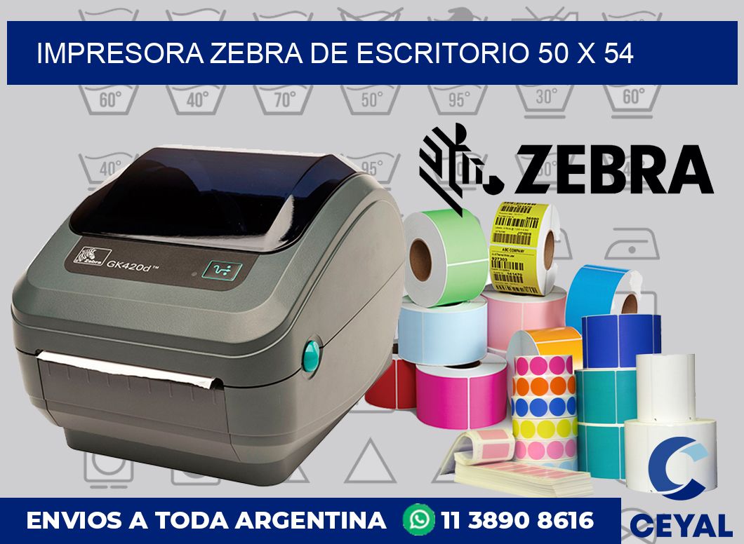 Impresora Zebra de escritorio 50 x 54
