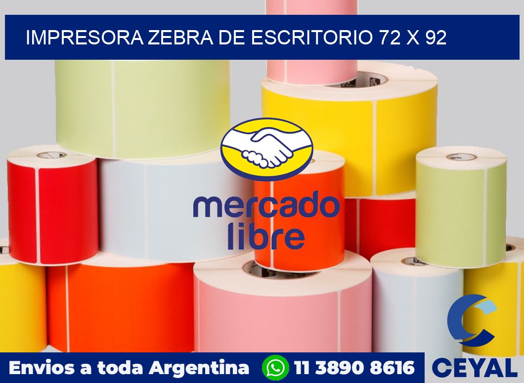 Impresora Zebra de escritorio 72 x 92