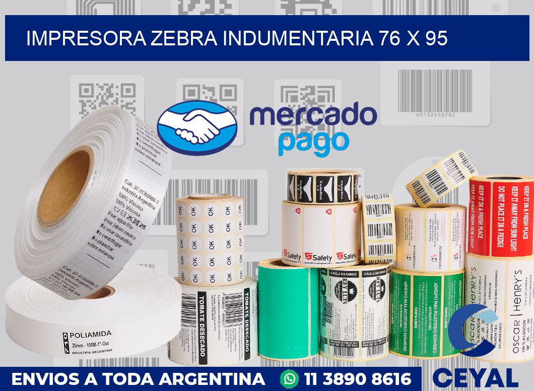 Impresora Zebra indumentaria 76 x 95