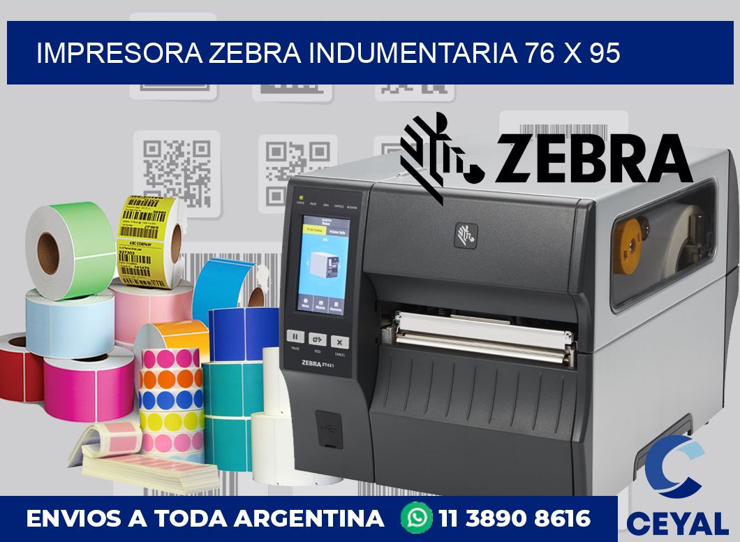 Impresora Zebra indumentaria 76 x 95