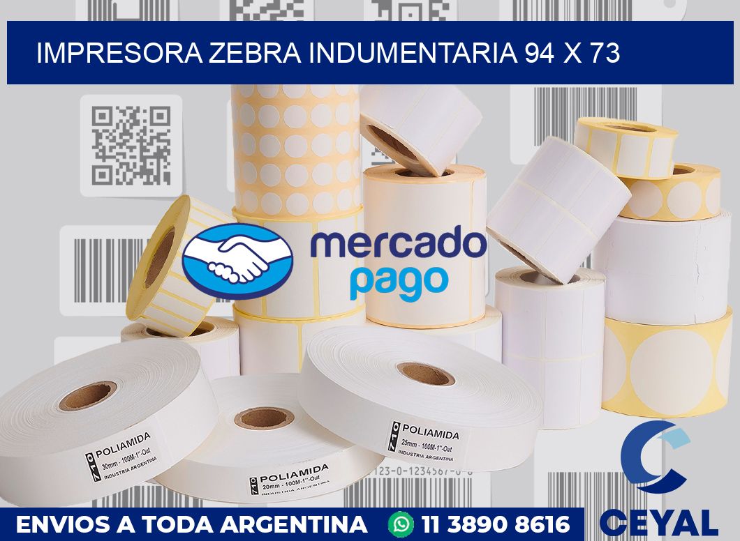 Impresora Zebra indumentaria 94 x 73