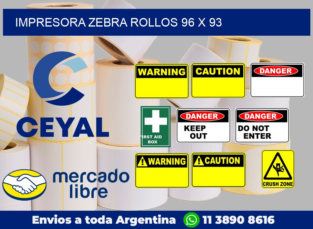 Impresora Zebra rollos 96 x 93