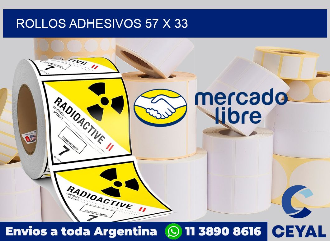 Rollos adhesivos 57 x 33