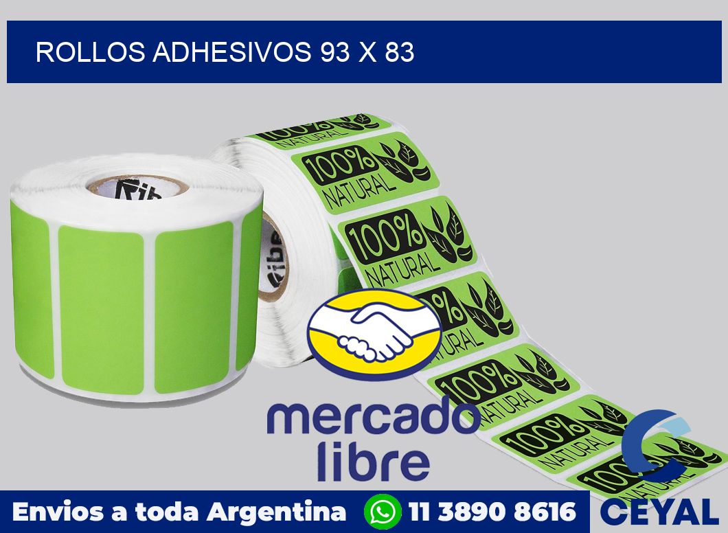 Rollos adhesivos 93 x 83