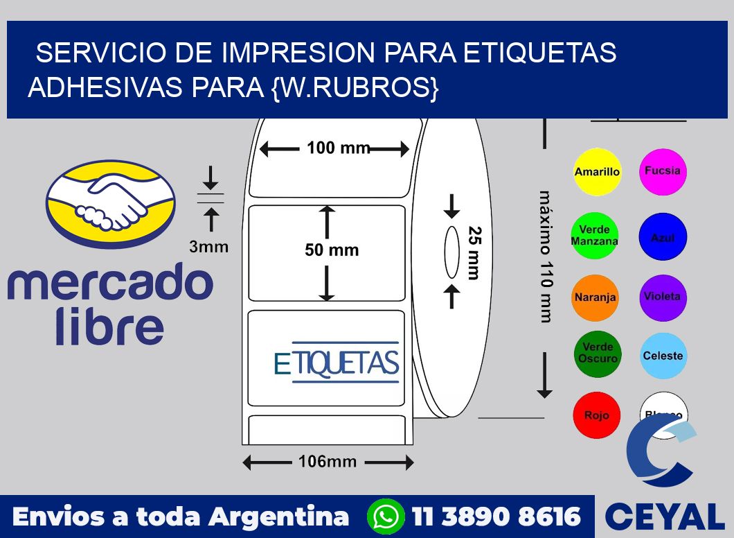 Servicio de impresion para Etiquetas adhesivas para Ceramicas