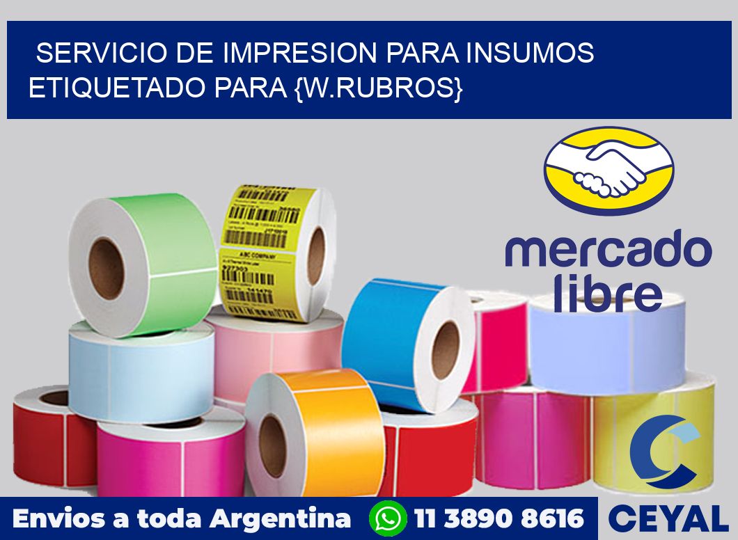 Servicio de impresion para Insumos etiquetado para Ropa distribuyen