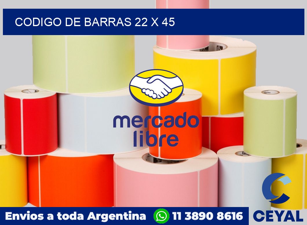 codigo de barras 22 x 45