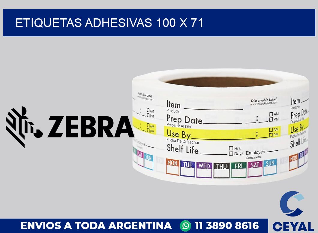 etiquetas adhesivas 100 x 71