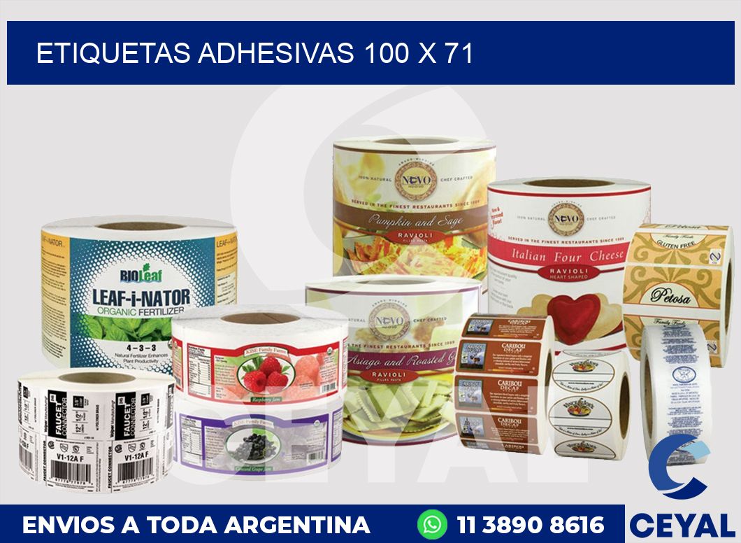 etiquetas adhesivas 100 x 71