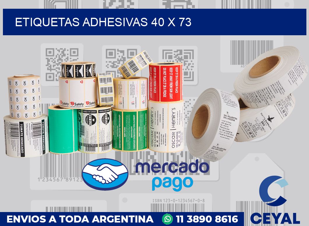 etiquetas adhesivas 40 x 73