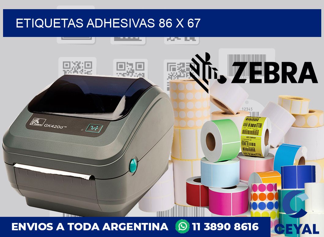 etiquetas adhesivas 86 x 67