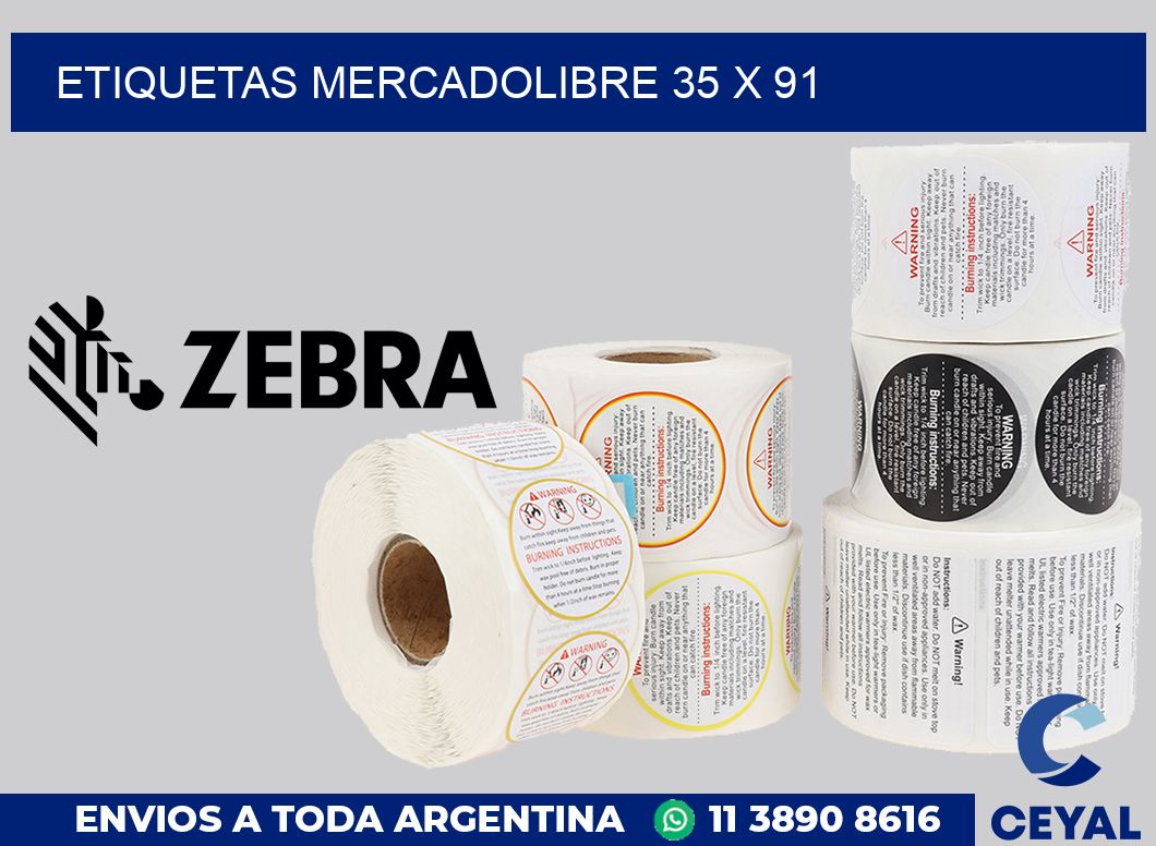 etiquetas mercadolibre 35 x 91