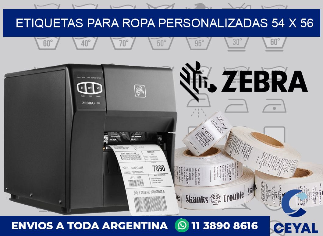 etiquetas para ropa personalizadas 54 x 56