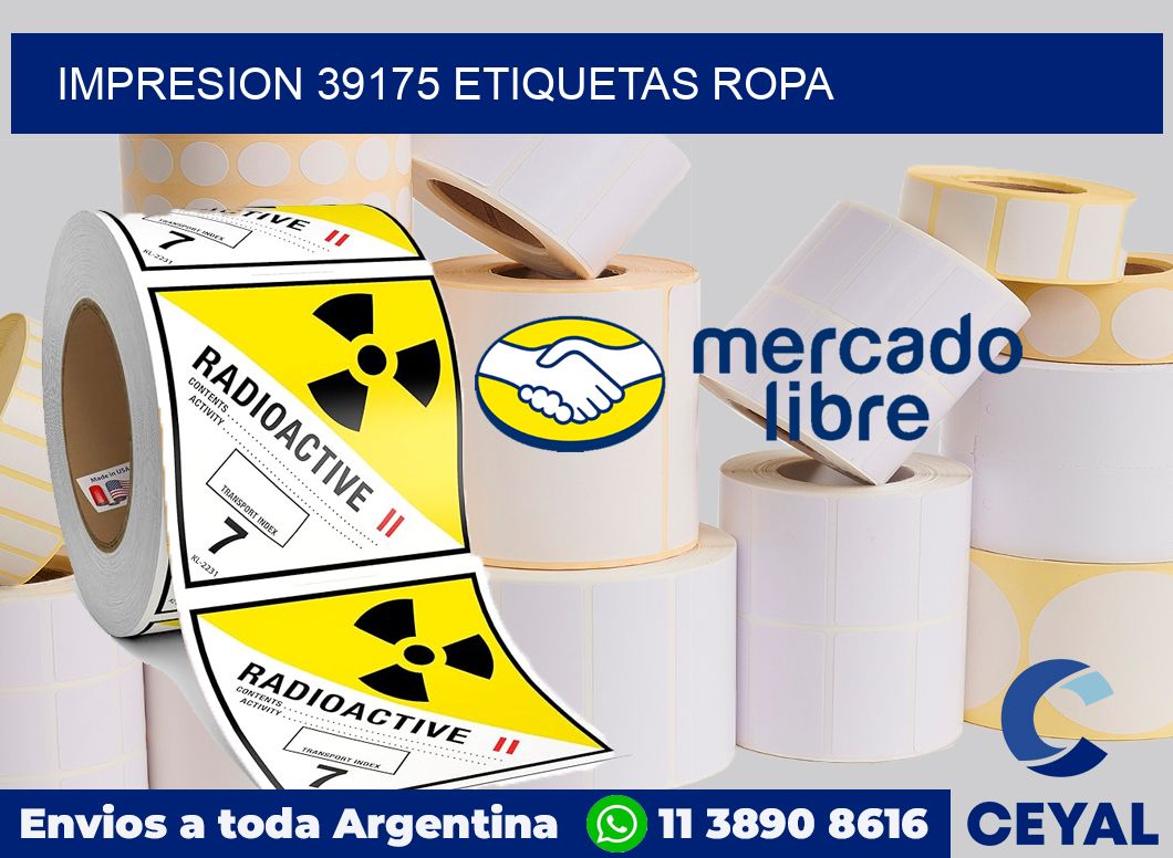 impresion 39175 etiquetas ropa
